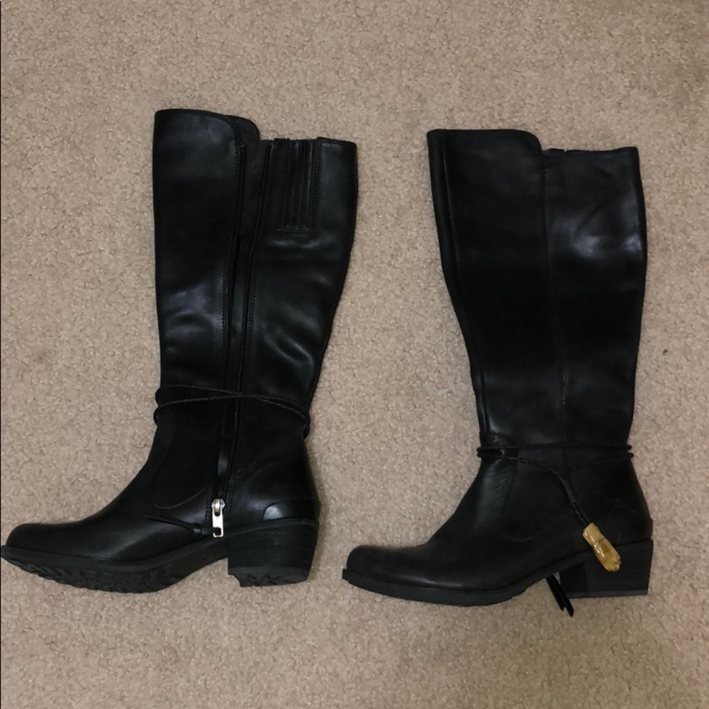 UGG black leather boots BRAND NEW (without tags)